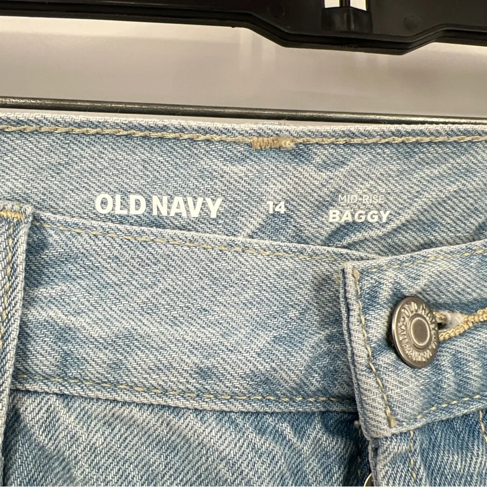 Old Navy Baggy Frayed Hem Denim Shorts